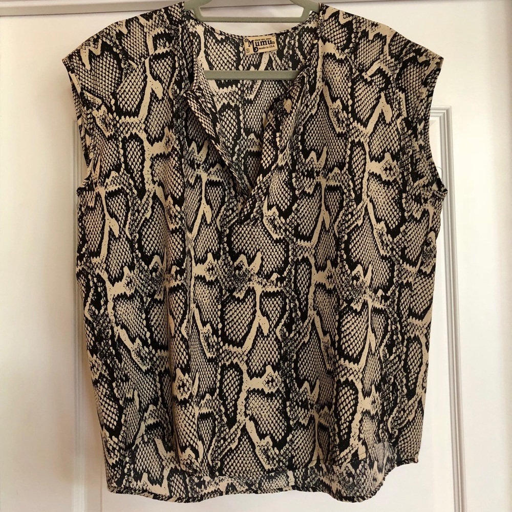 SHOW ME YOUR MUMU Snake Print Work blouse